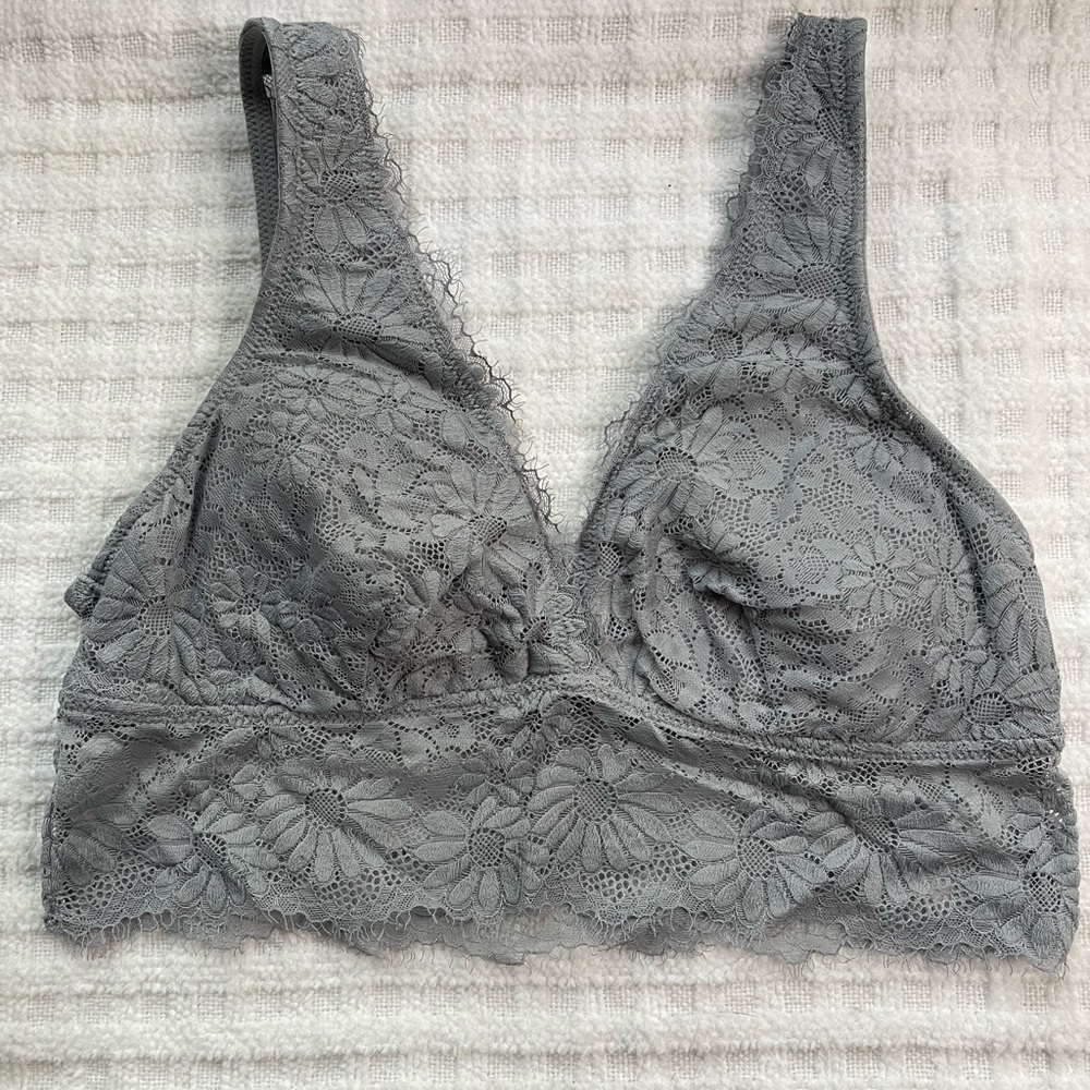 Aerie Charcoal Lace Bralette